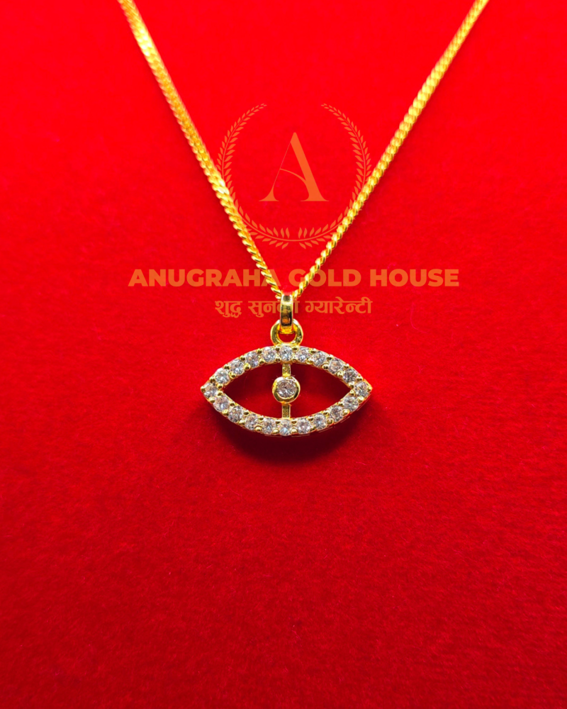 Gold Evil Eye Pendant